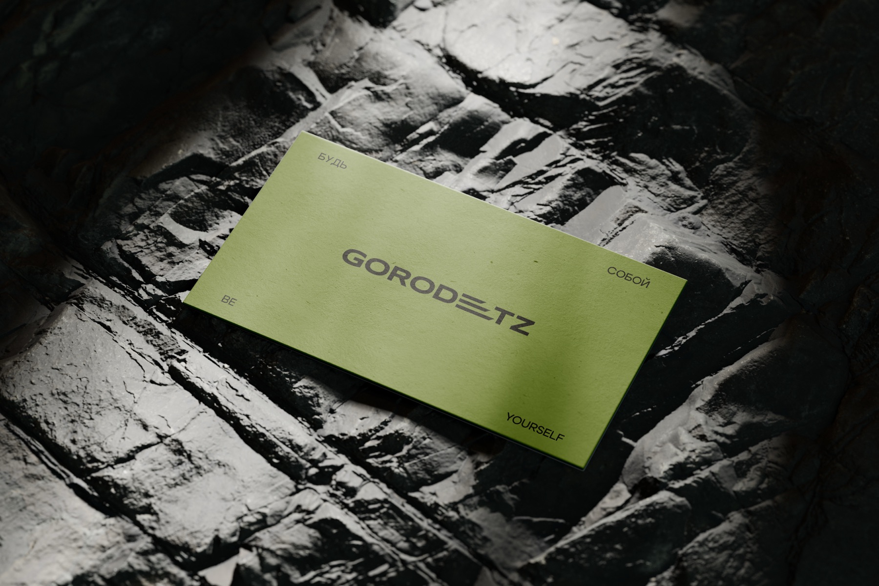 Визитка Gorodetz на скале