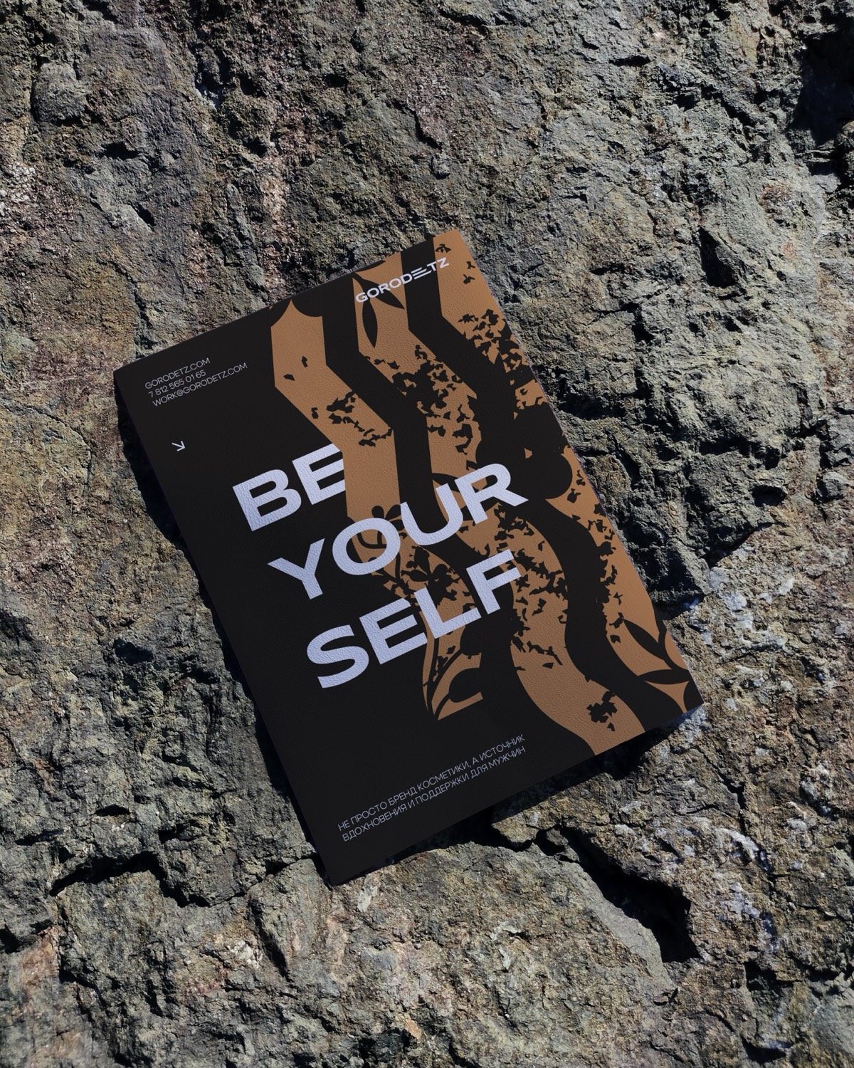 Постер be yourself на скале